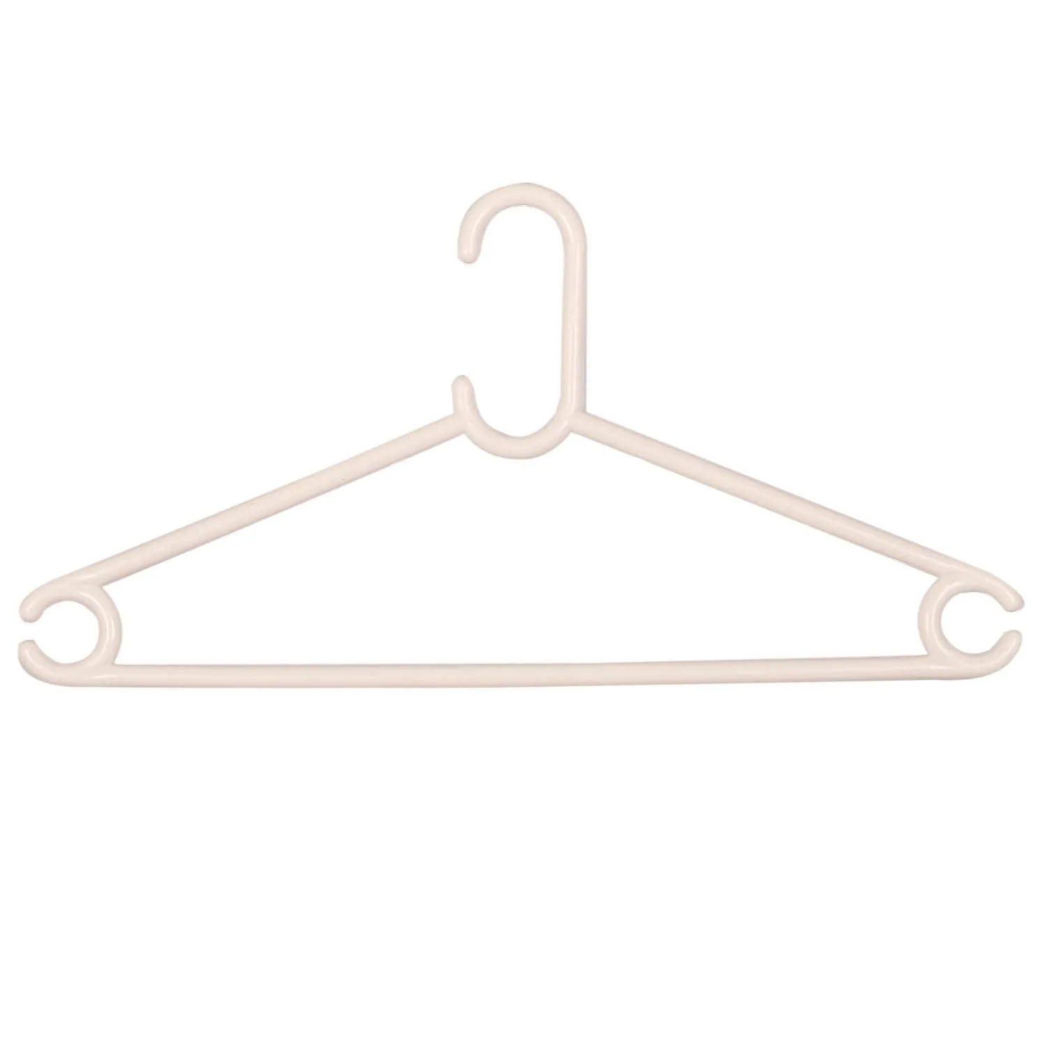 Kuber Industries Plastic 12 Pieces Hanger Set for Wardrobe (White),CTKTLUG627