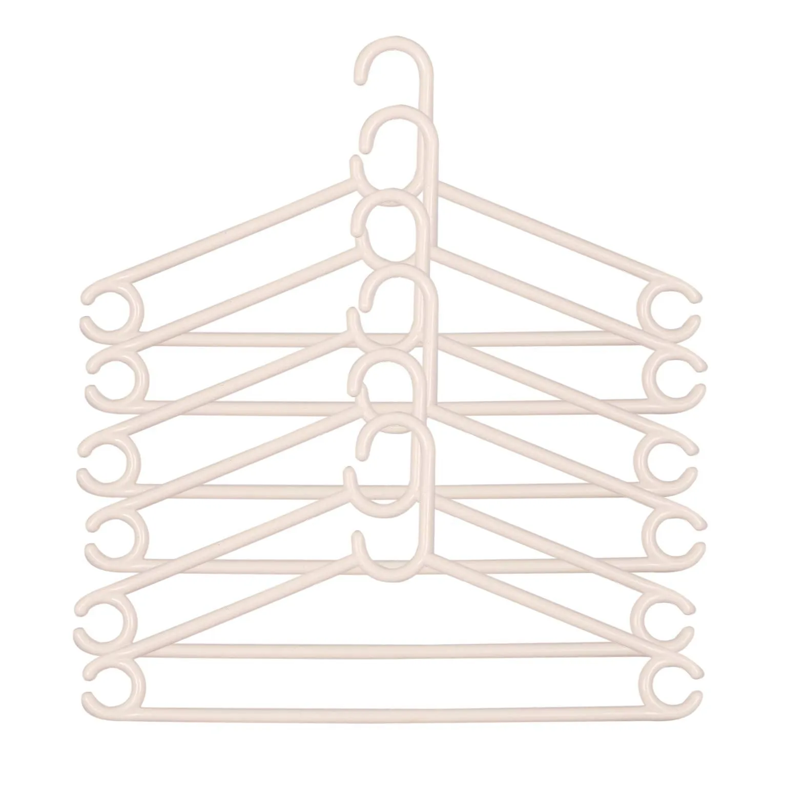 Kuber Industries Plastic 12 Pieces Hanger Set for Wardrobe (White),CTKTLUG627