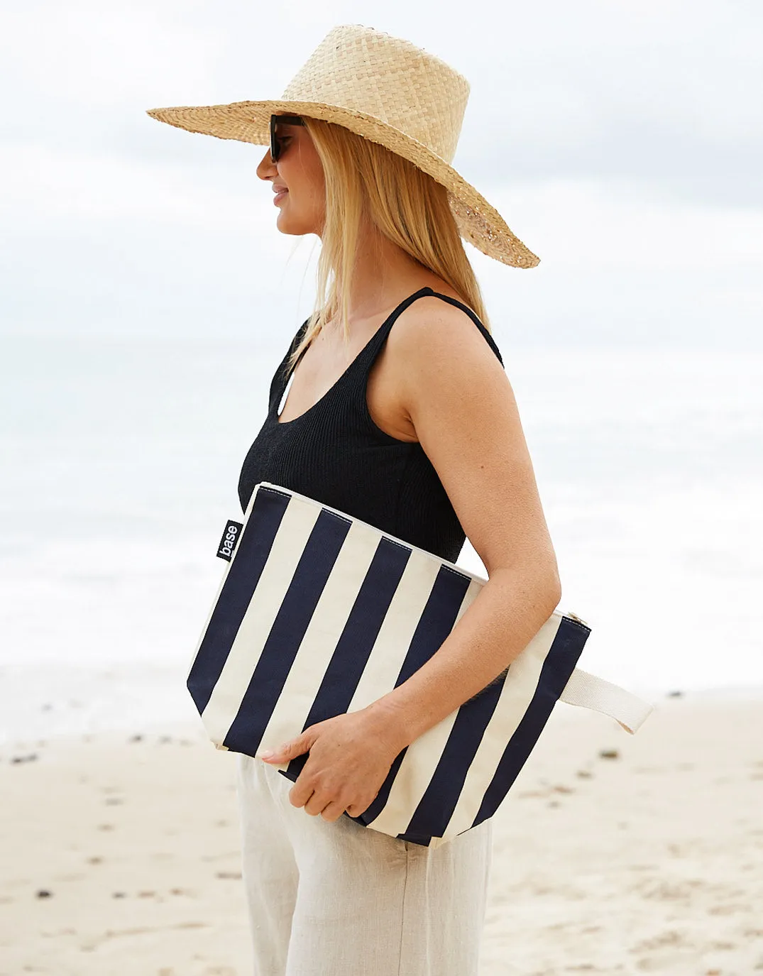 Large Stash Base Pouch - Navy Stripe