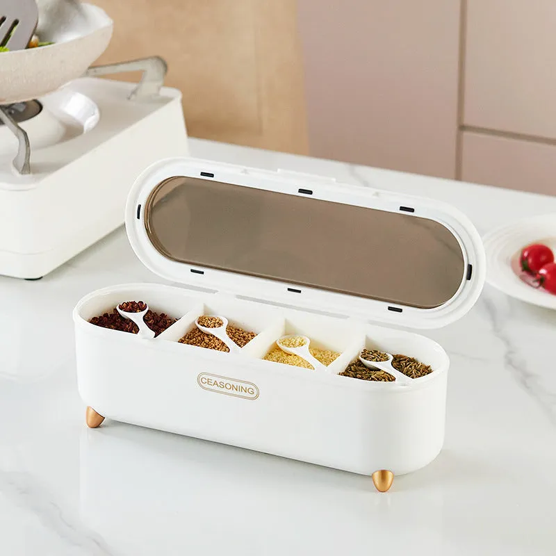 Light Luxury Plastic Compartment Seasoning Box