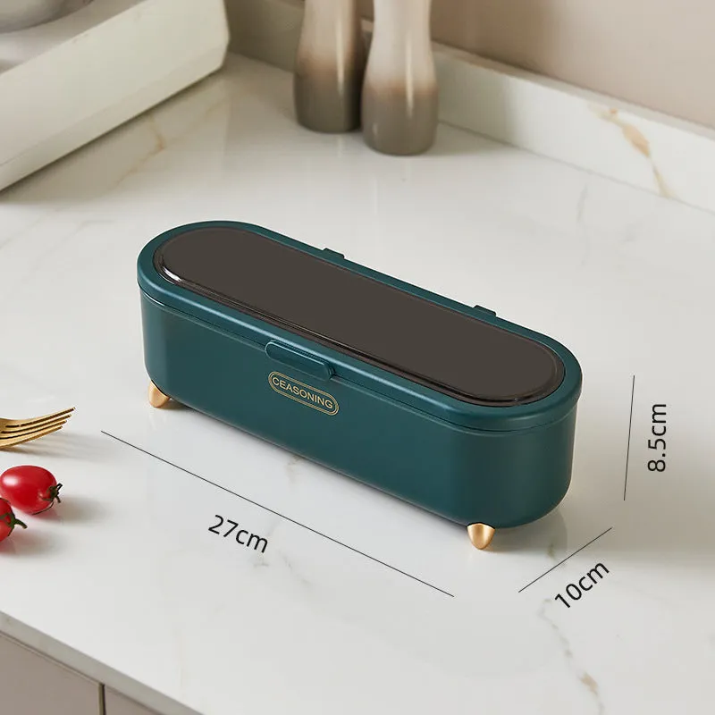 Light Luxury Plastic Compartment Seasoning Box