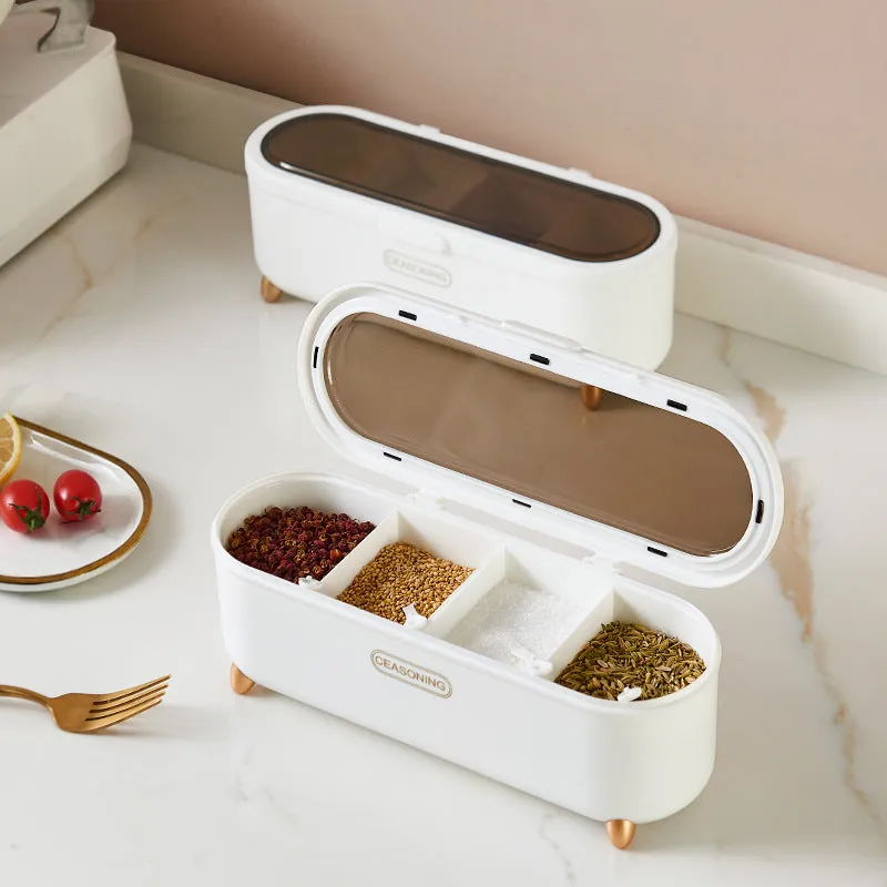 Light Luxury Plastic Compartment Seasoning Box