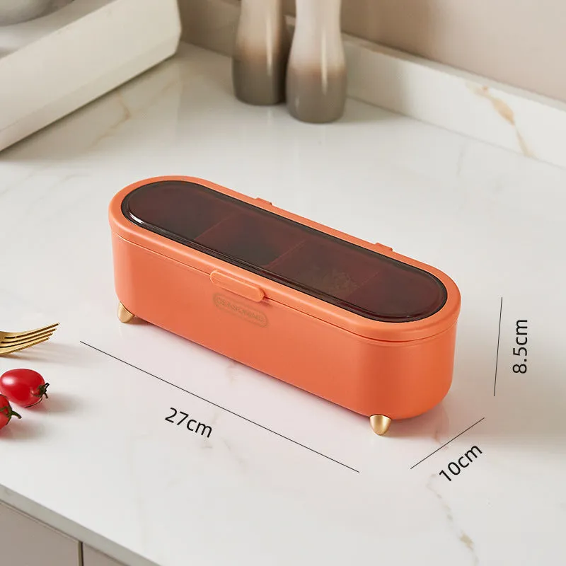 Light Luxury Plastic Compartment Seasoning Box