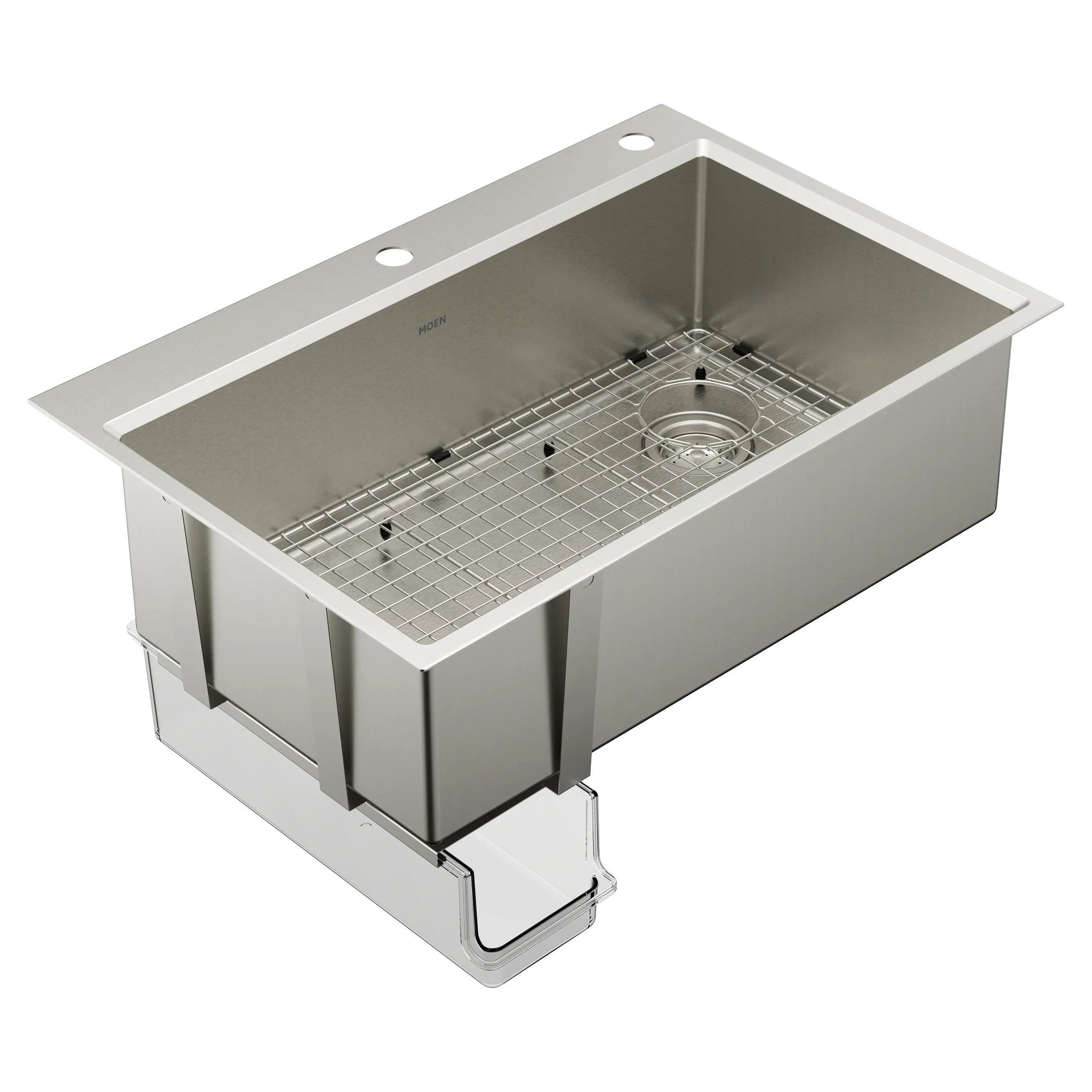 Luxe Chef™ 33” Workstation System Stainless Steel Dual Mount Single Bowl Sink