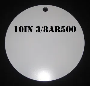 Magnum Target 10 in. AR500 Gong/Hanger Shooting Target - 3/8 Thk Pistol & Rifle Target - 1pc. Steel Target Set - H101WAR500