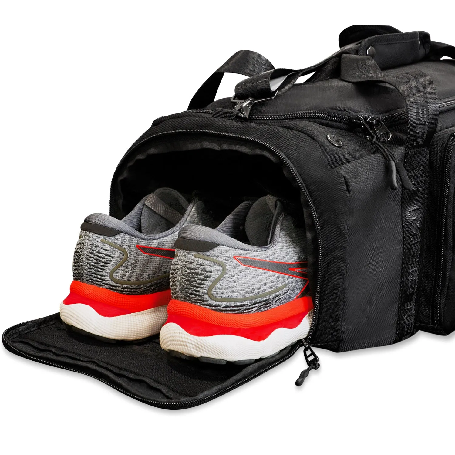 Meister Brawler Gym Bag for Fighters w/ Zip-Out Wash Bag & Shoe Locker