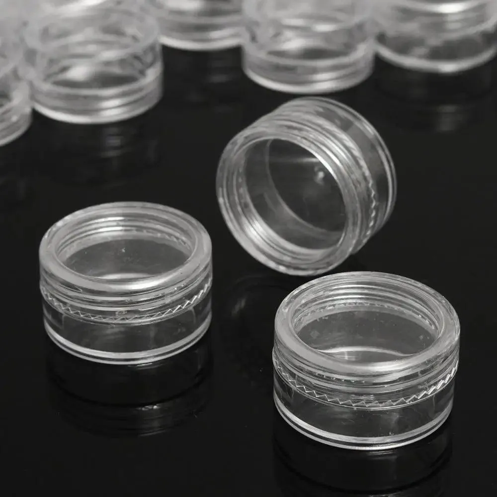 Mini Clear Cosmetic Jar Set: Versatile Storage Solution