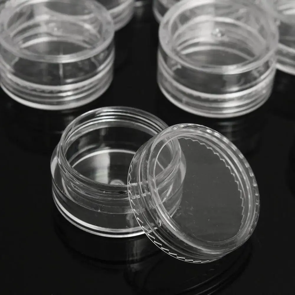 Mini Clear Cosmetic Jar Set: Versatile Storage Solution