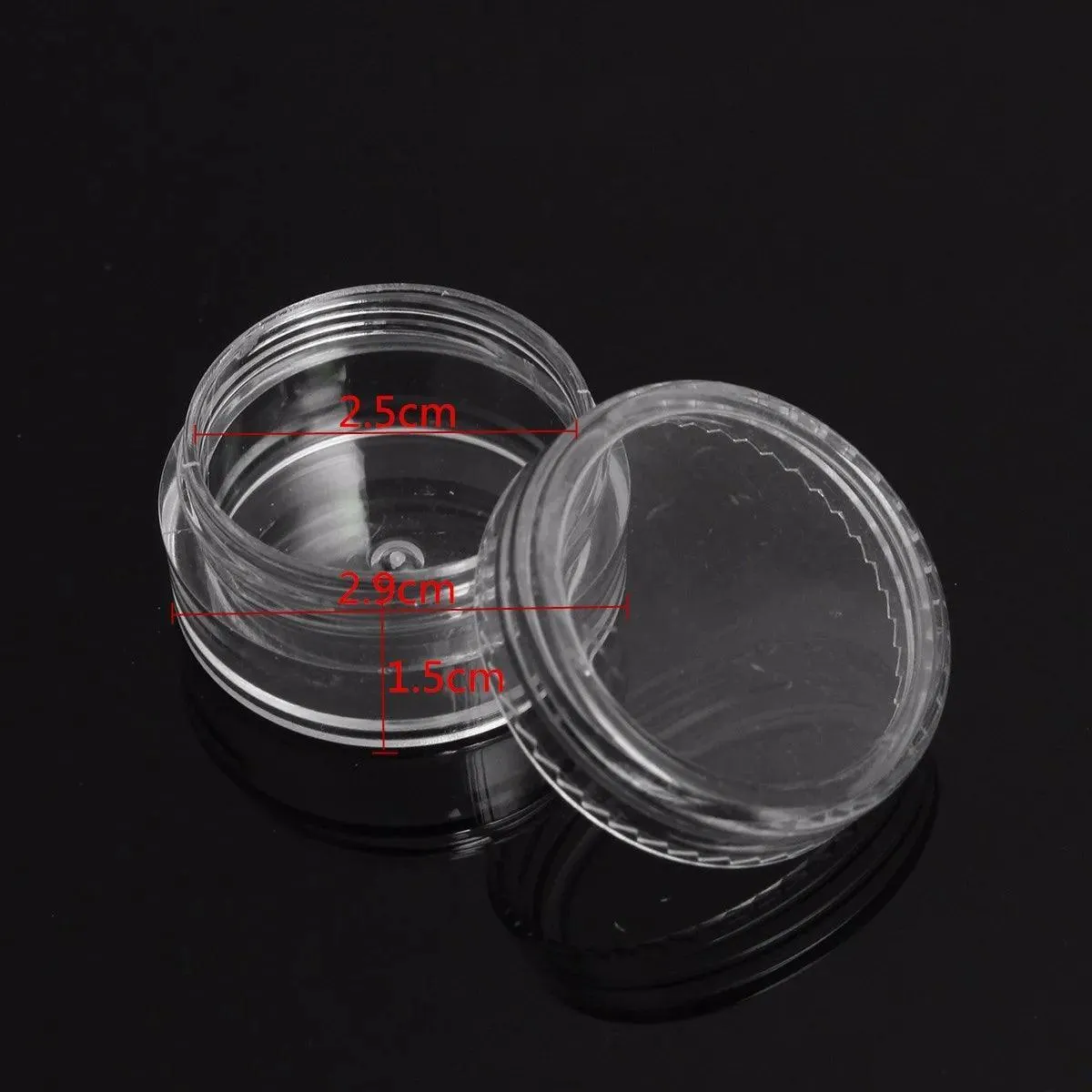 Mini Clear Cosmetic Jar Set: Versatile Storage Solution