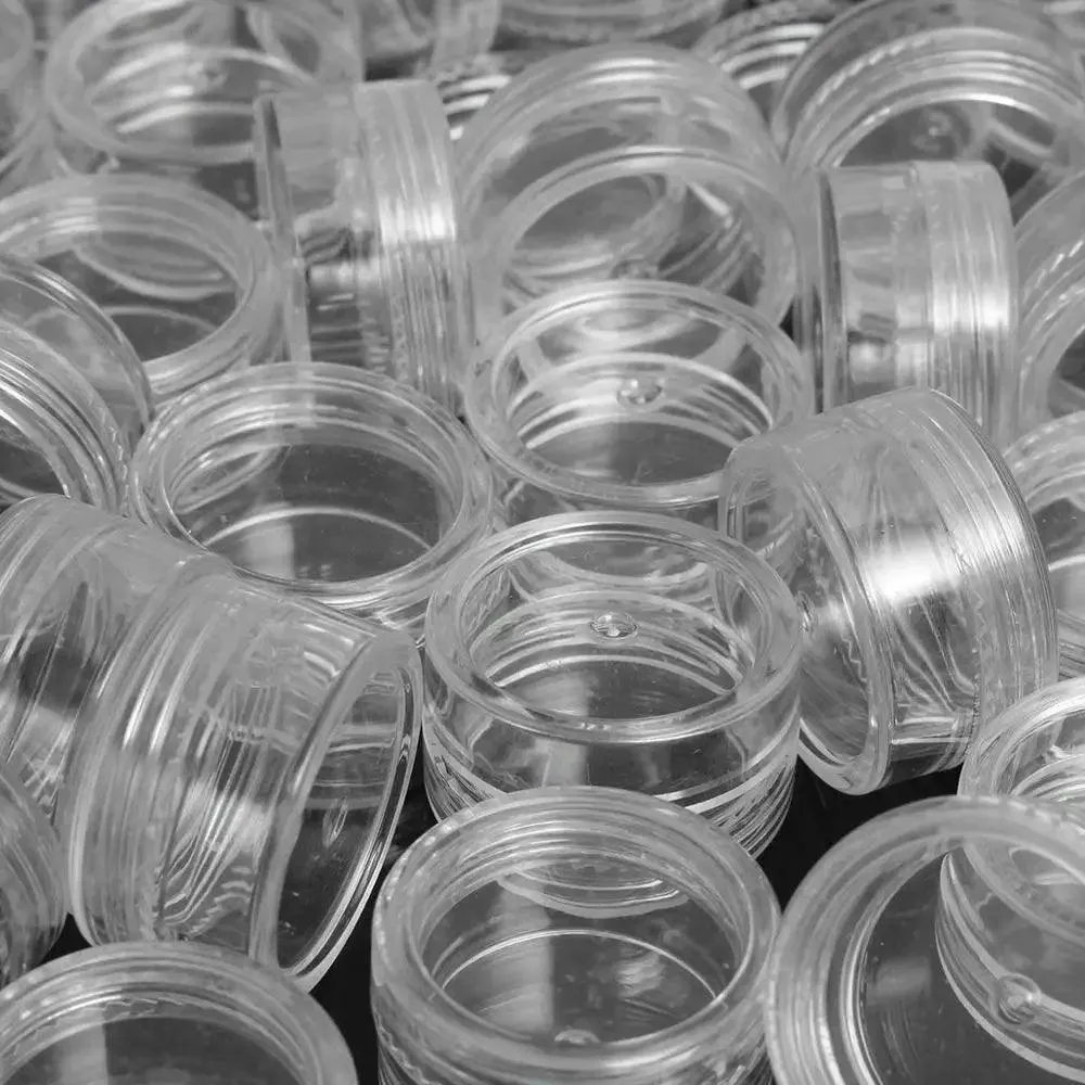 Mini Clear Cosmetic Jar Set: Versatile Storage Solution