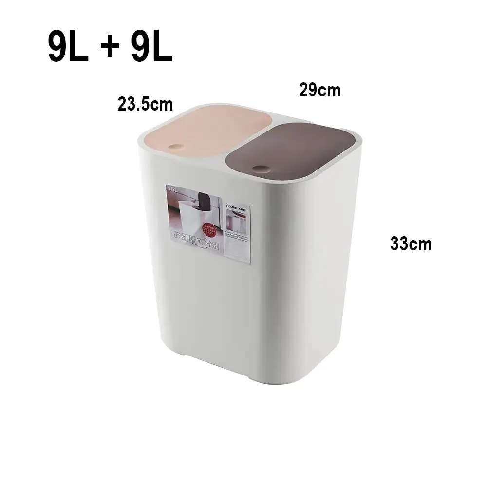 MODECO Dustbin | 2 in 1 | Waste Bin | 9L   9L | Trash Bin | Dustbin for Kitchen | Dustbin for Toilet