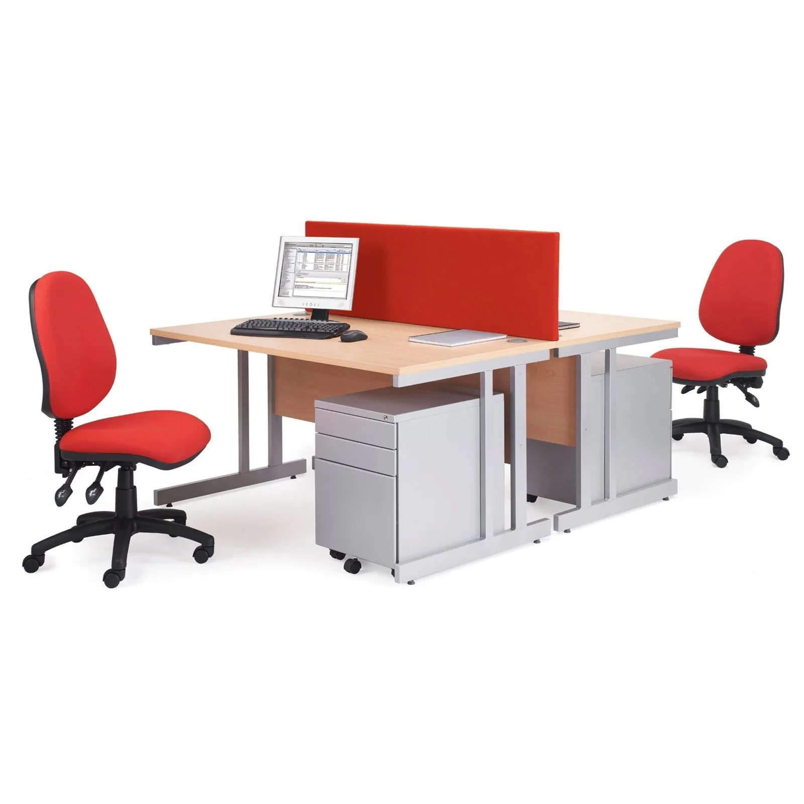 Momento cantilever leg straight desk 800 deep