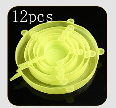 Multifunctional stretchable silicone freshness bowl cover