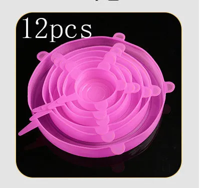 Multifunctional stretchable silicone freshness bowl cover