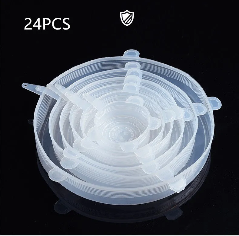 Multifunctional stretchable silicone freshness bowl cover