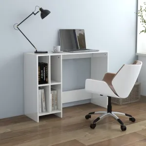 Notebook Desk High Gloss White 102.5x35x75 cm Engineered Wood