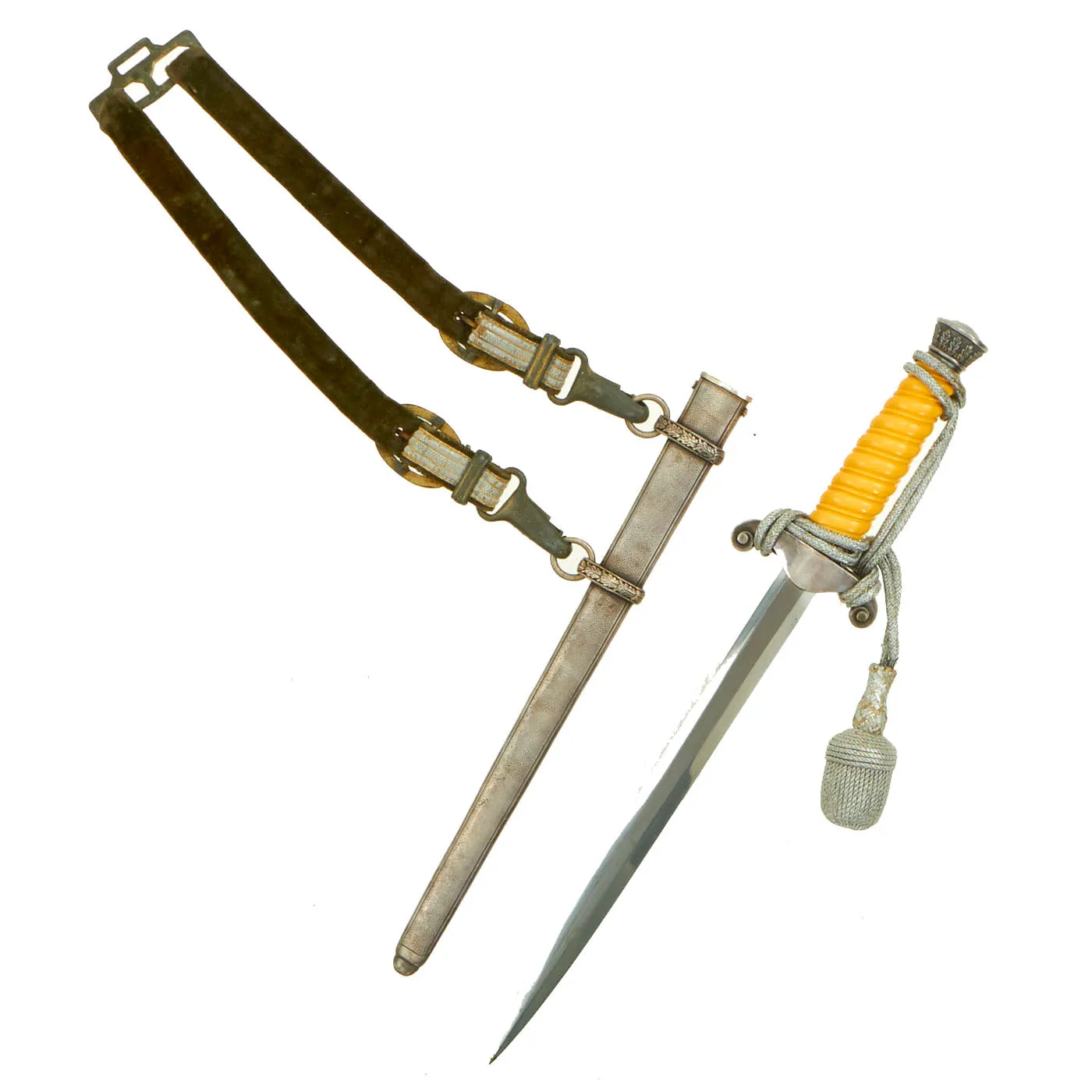 Original German WWII Army Heer Dagger by F. W. Höller with General's Belt Hanger and Portepee