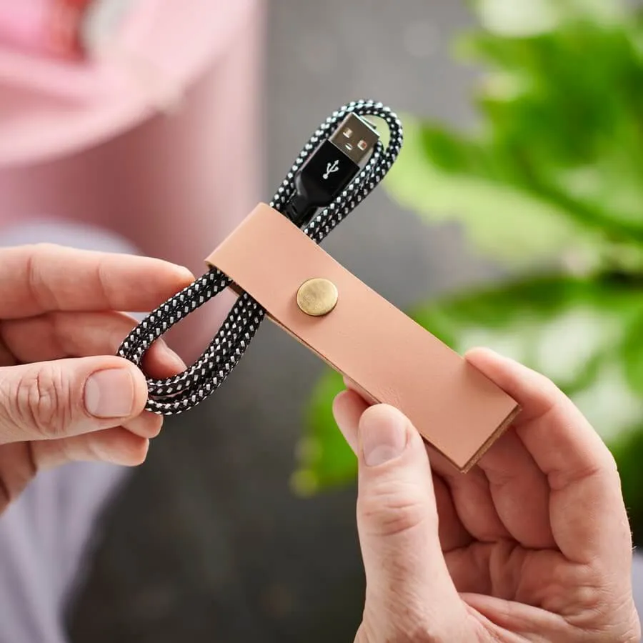 Personalised Leather Cable Tidy