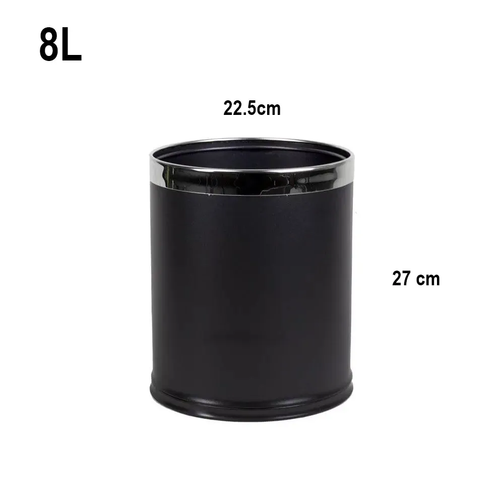 Premium Dustbin | Hotel Room Bin | 8L | Open Top Bin | Trash Bin | Stainless Steel Bin