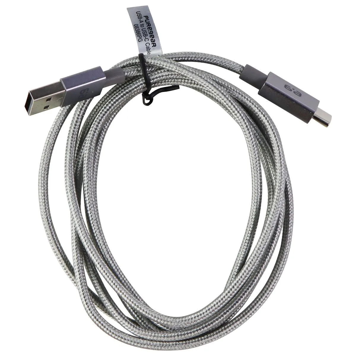 PureGear Braided USB-A to Apple MFI 6ft. Charging Cable - Metallic Space Gray