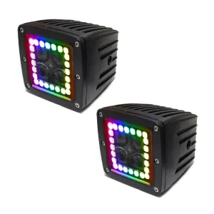 Race Sport RS 3x3 HALO Cube Light Kit - ColorADAPT w/ RGB Multi-Color Functions