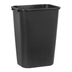 RUBBERMAID RECTANGULAR TRASH CAN - BLACK 10 GAL