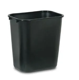 RUBBERMAID RRECTANGULAR TRASH CAN - BLACK