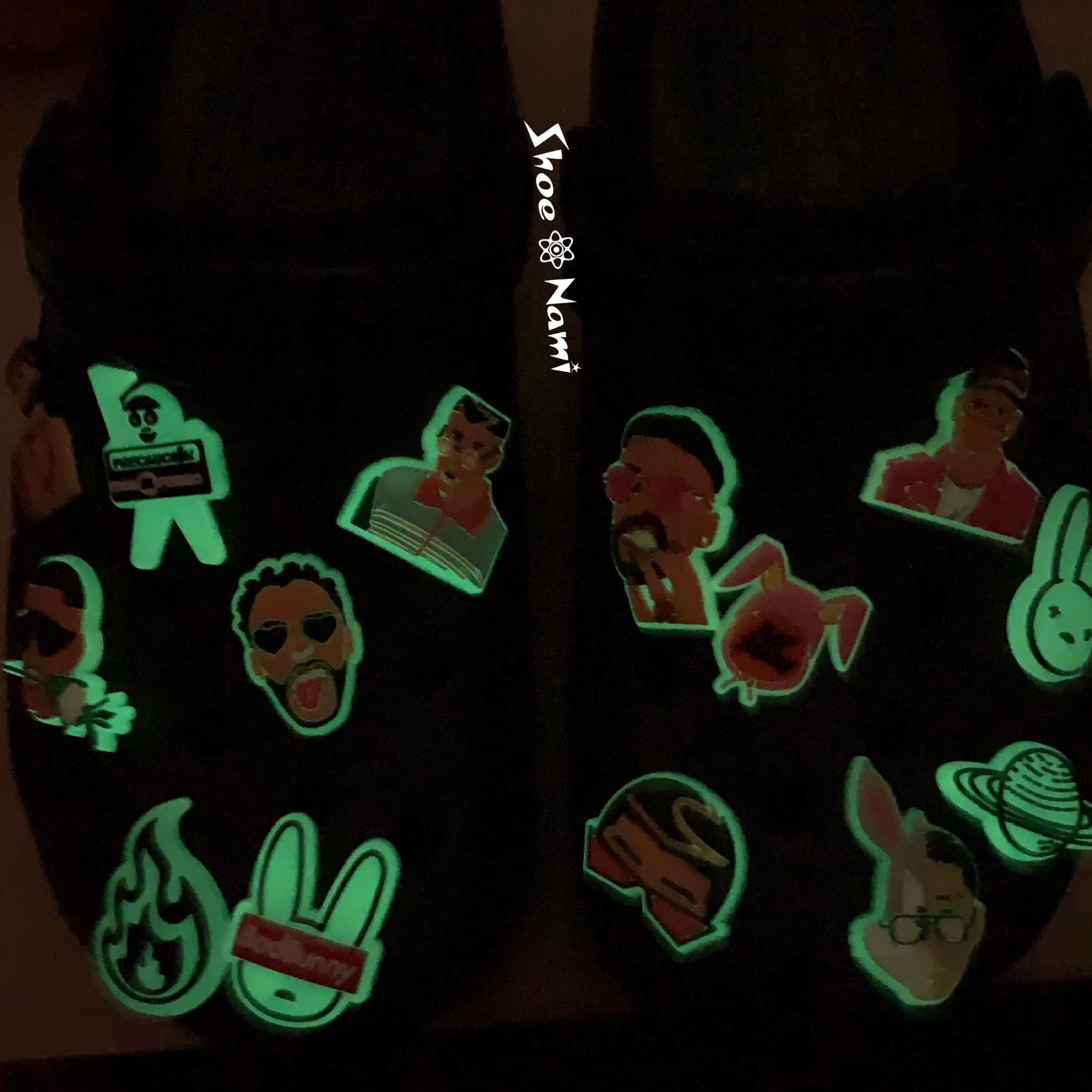 SHOE CHARMS - GLOW IN DARK PLANET