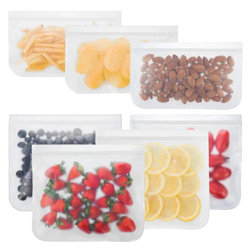 Silicone Food Storage Containers Leakproof Containers Reusable Stand Up Zip Shut Bag Cup Fresh Bag Food Storage Bag Fresh Wrap