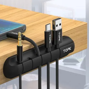 Sleek Silicone Storage Cable Management Cable Clamp