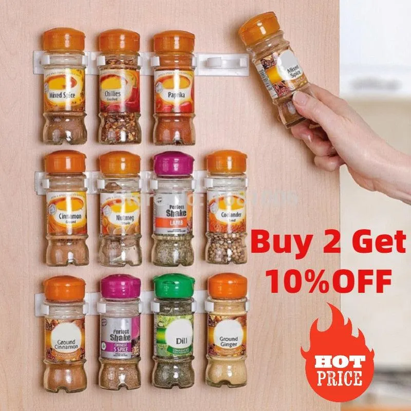 Spice Rack Wall Mount Kitchen Organizer