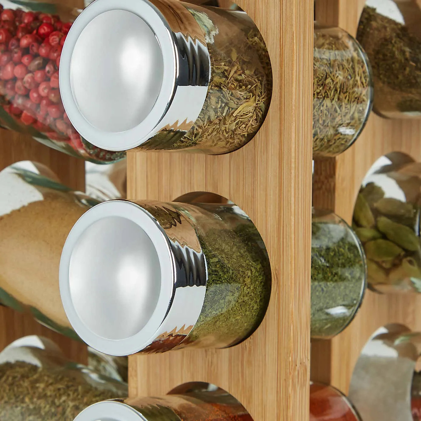 Spice Rack with 16 Jars