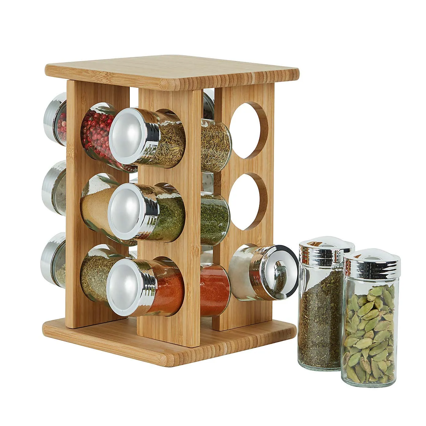 Spice Rack with 16 Jars