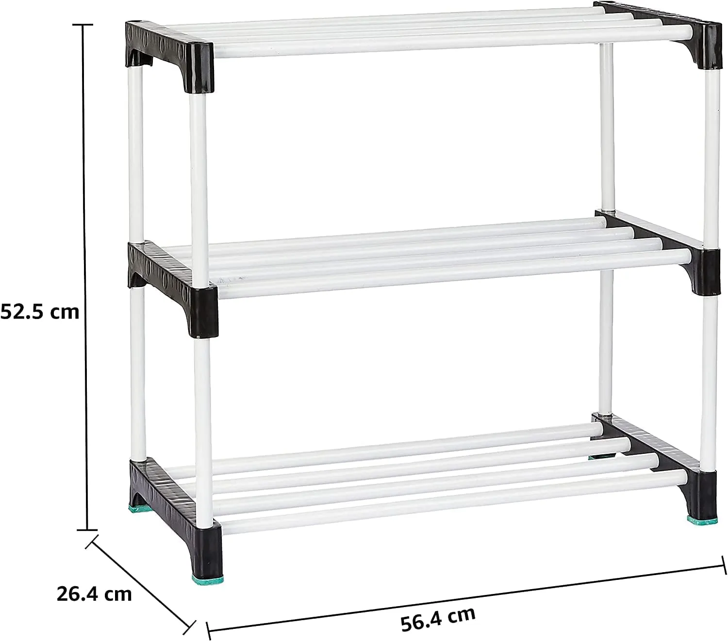 STRONGER STORE Multipurpose portable Plastic rack shoes/books/clothes/toys etc easy to assemble (Plastic 3 shelf Red)