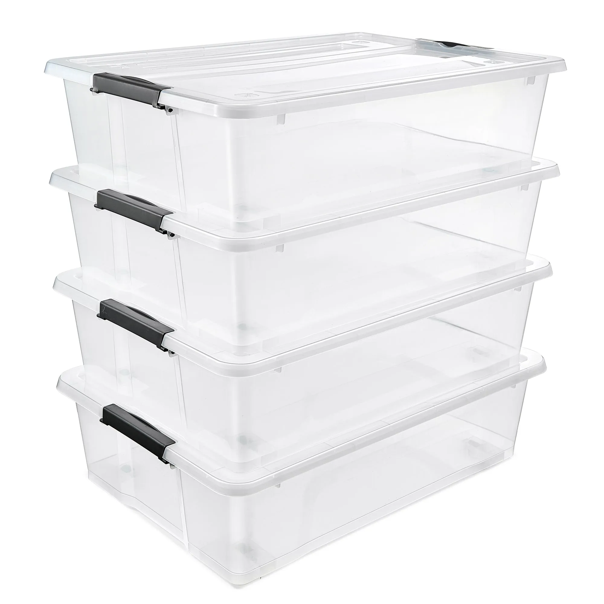 Underbed Bins with Lids (Set of 4)