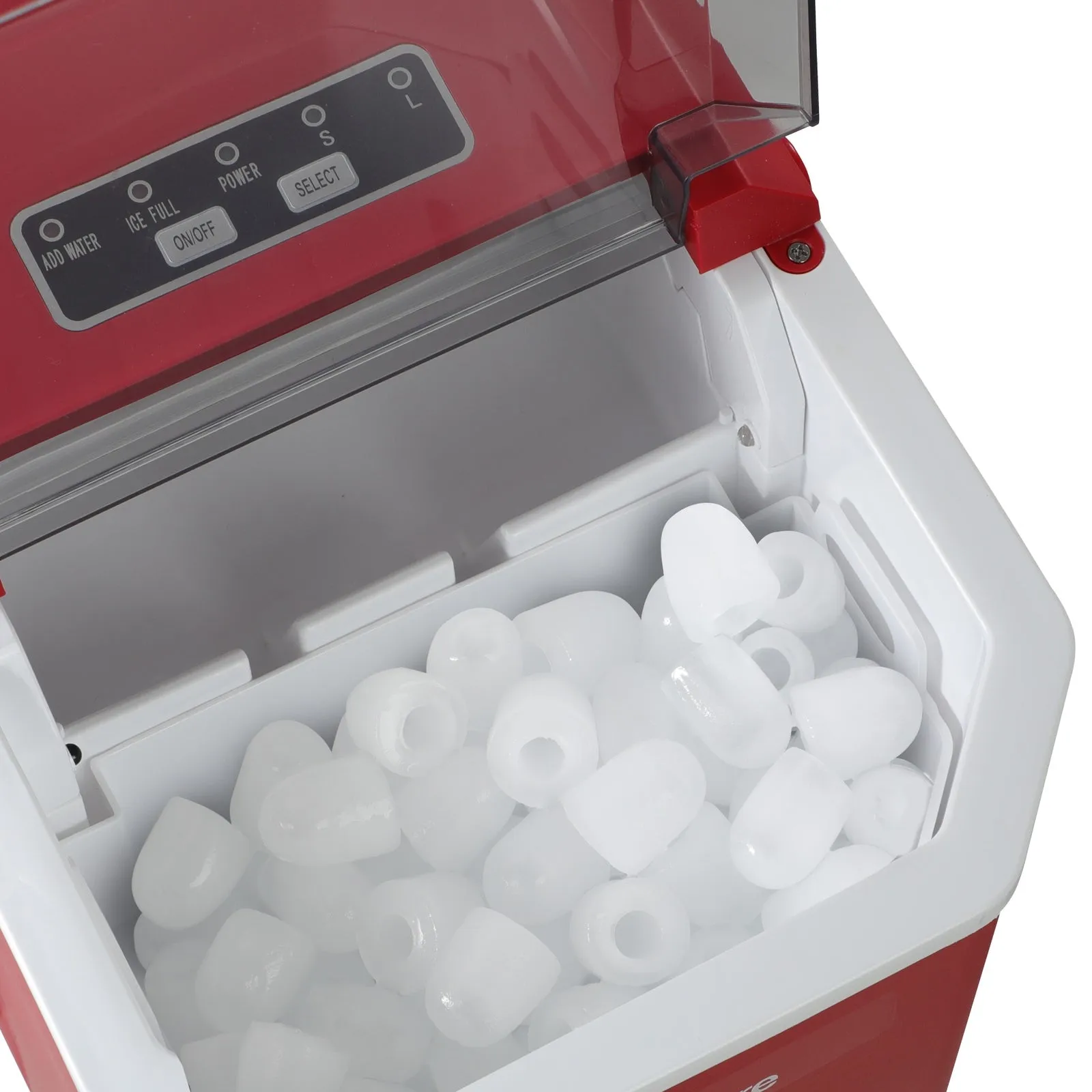 Vevare Portable Ice Maker Machine Ice Cube Tray With Handle 12kg Bar Home Red