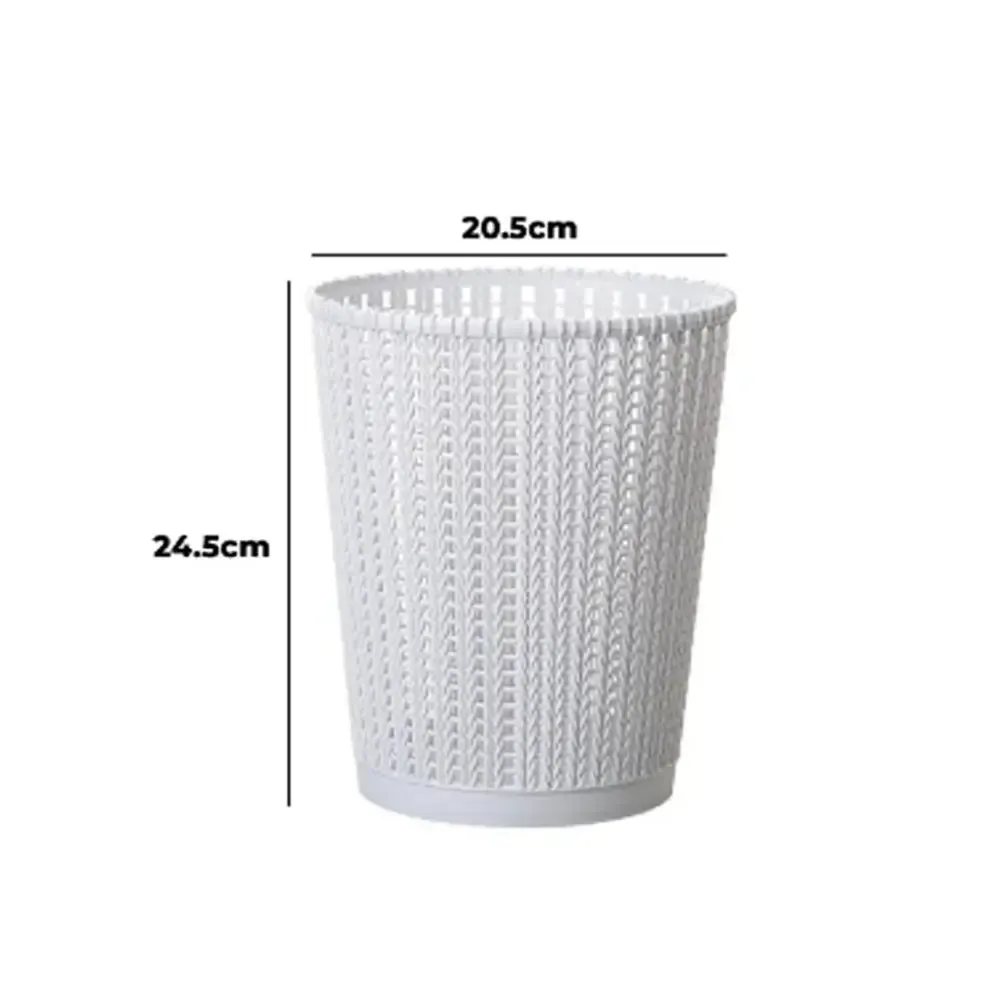 Weaving Rattan Dustbin | Designer Waste Bin | 8L | Multiple Colours | Trash Bin | Kitchen Bin