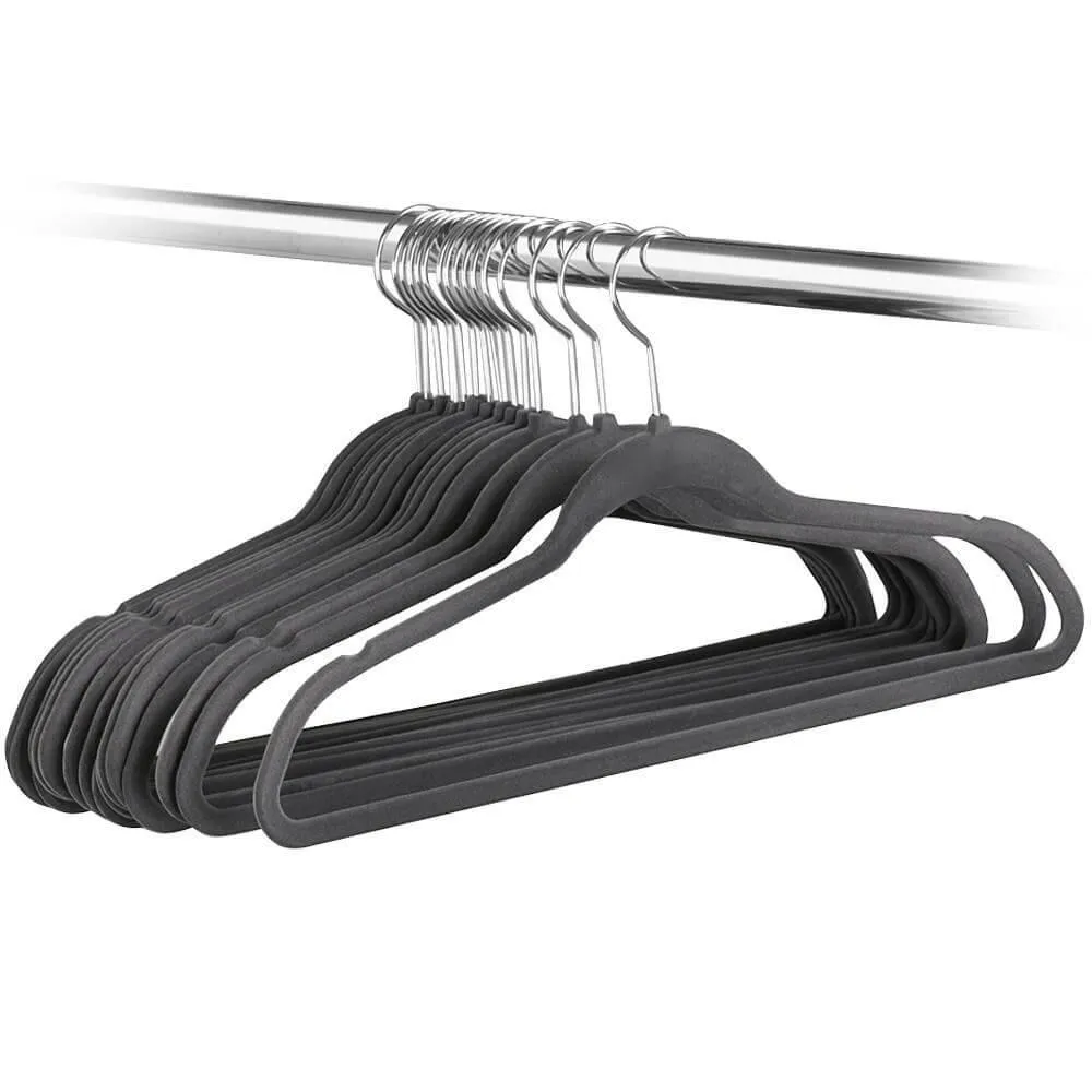 Yaheetech Velvet Hangers Gray