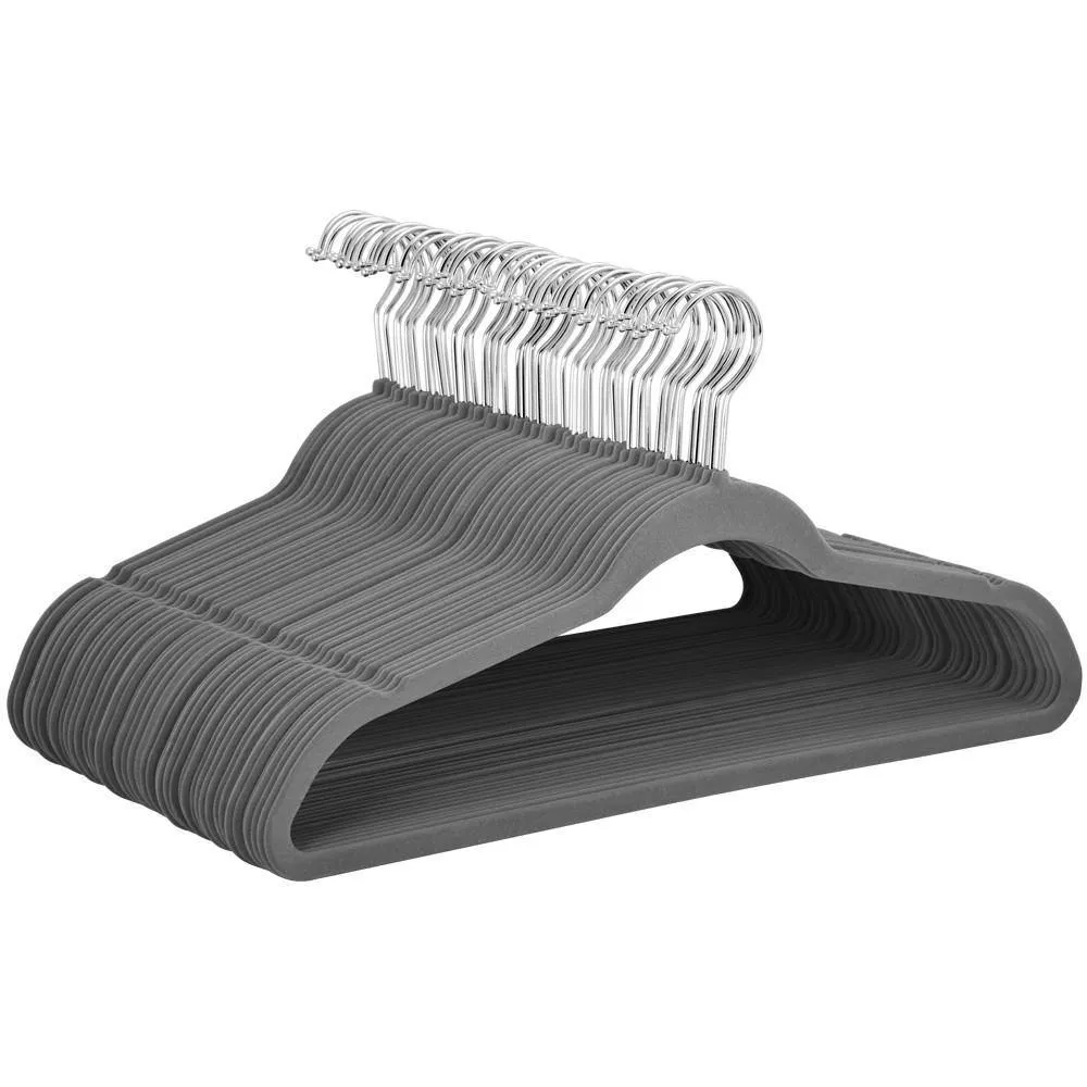 Yaheetech Velvet Hangers Gray