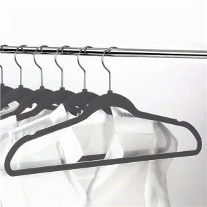 Yaheetech Velvet Hangers Gray